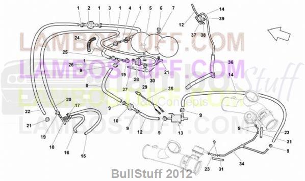 2009 Lamborghini MURCIELAGO LP 640 COUPE EUROPE EXHAUST SYSTEM (251.04.00)